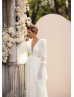 Ivory Chiffon V Back Airy Wedding Dress Ivory Chiffon V Back Airy Wedding Dress